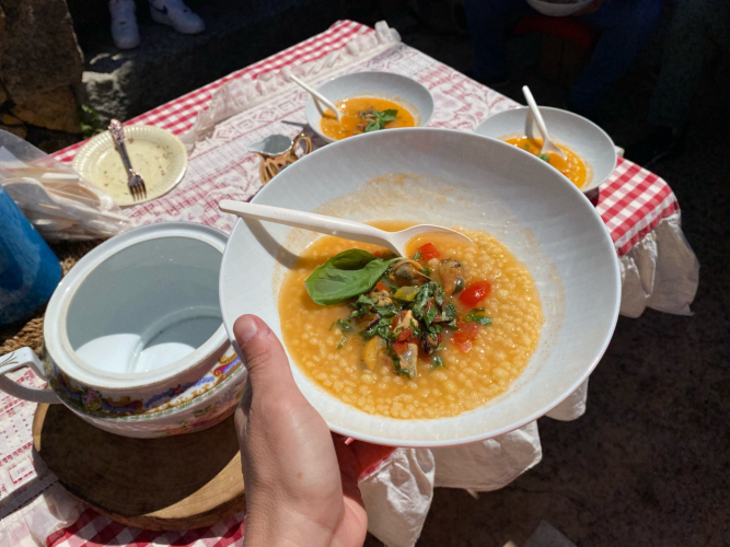 Plat traditionnel de Sardaigne à Olbia