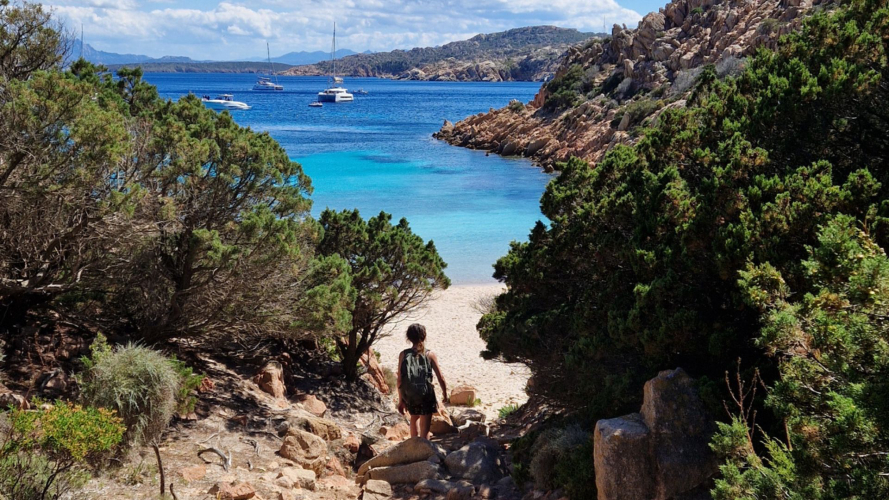 Arrival at the beach of Cala Coticcio