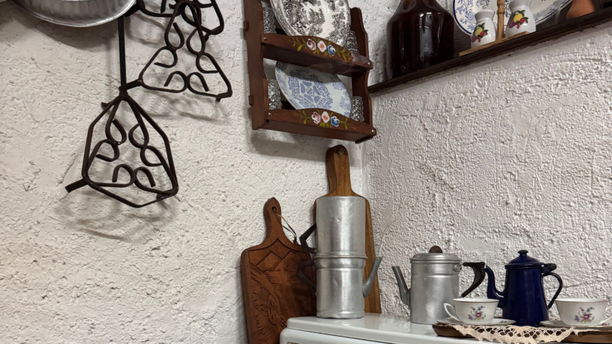 Typical Sardinian wine cellar where you can taste local products