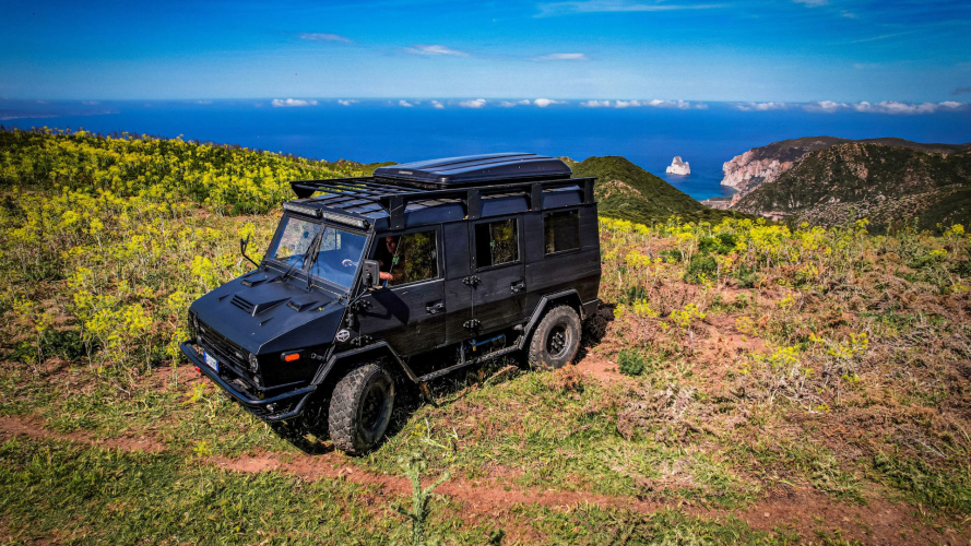 Jeep on the Pan di Zucchero route in south-west Sardinia