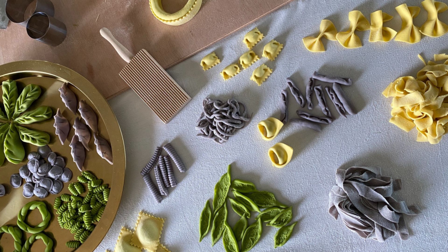 Pasta fresca realizzata durante il laboratorio a Burcei