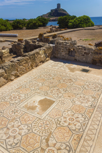 Mosaico de las ruinas de Nora