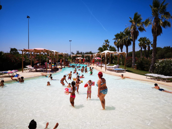 Group of children in the swimming pool