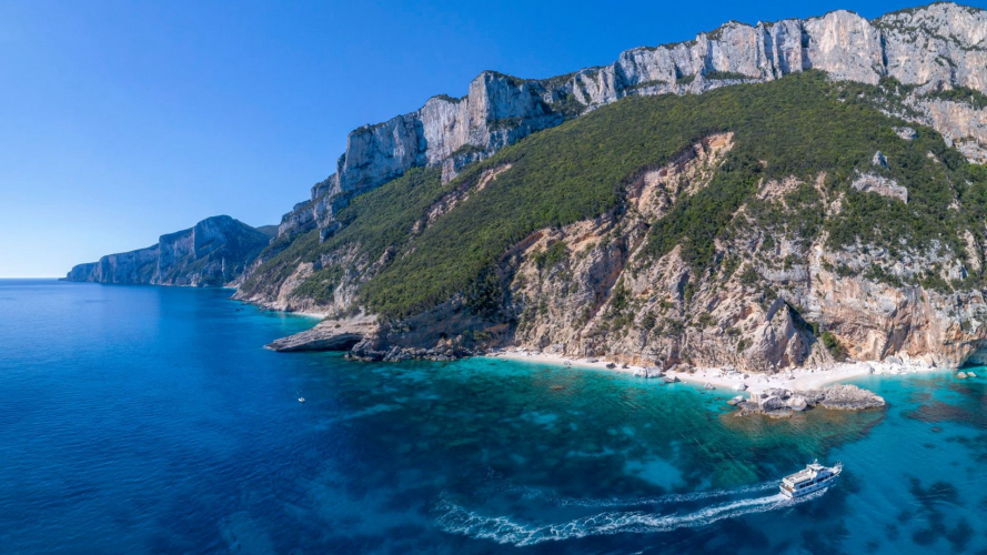 Vue de dessus des plages du golfe d'Orosei