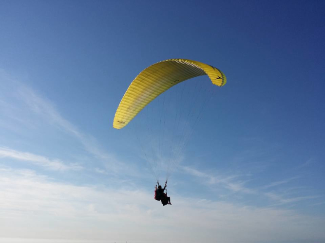 Paragliding flight in northern Sardinia