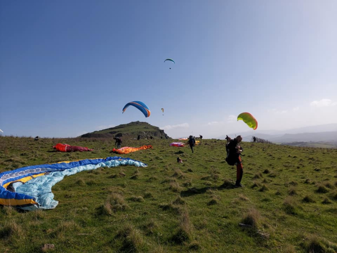 Starting runway for paragliding flight