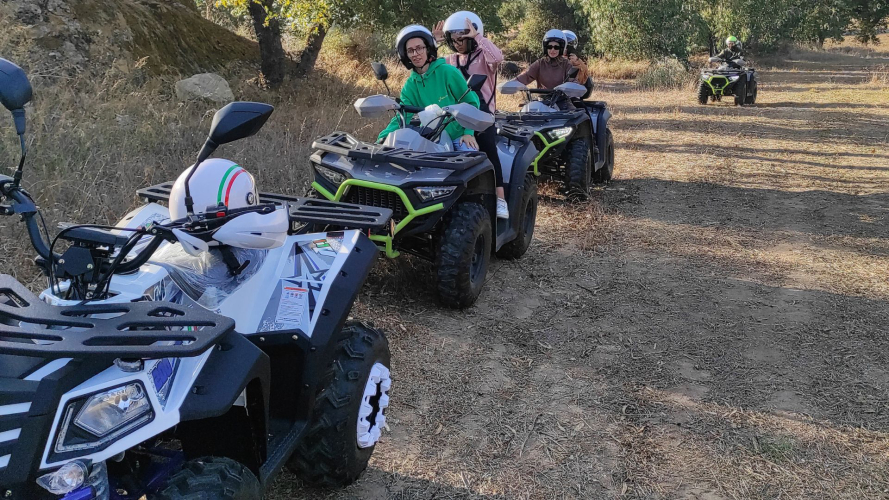 ATVs in the countryside of Guasila in southern Sardinia