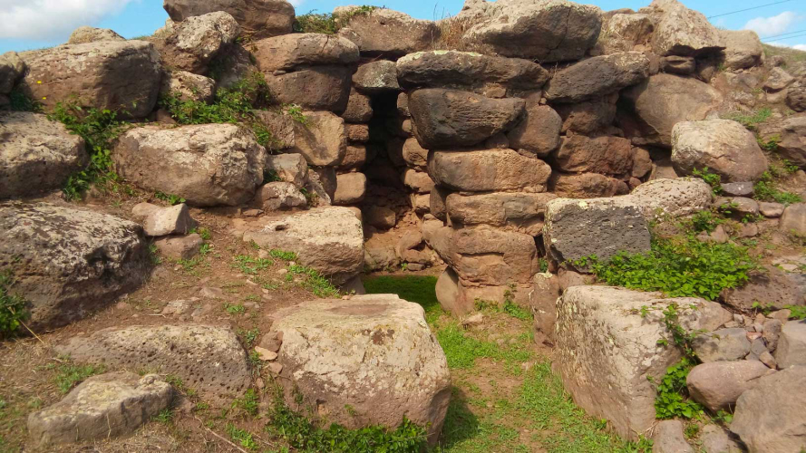 Entrance of a nuraghe in Borore