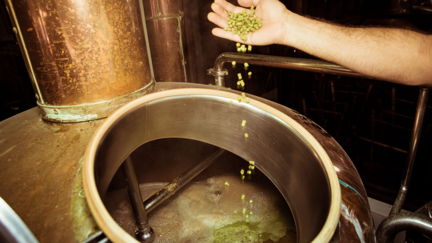 Proceso de elaboración de la cerveza en una fábrica de Cagliari