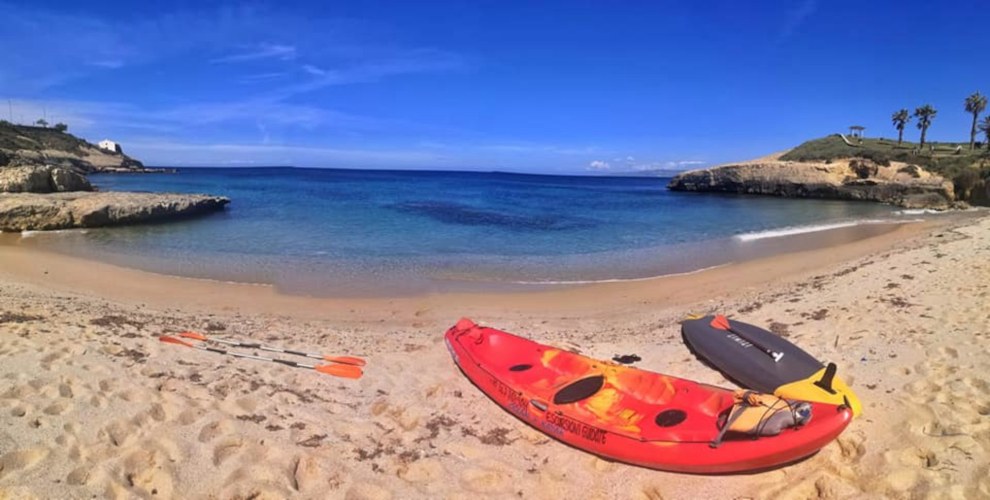 Kayaking in Balai beach in Porto Torres