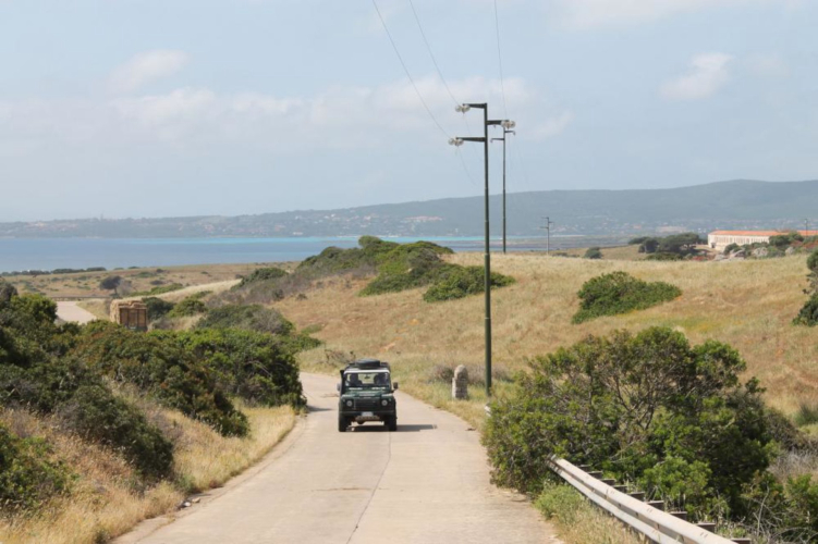 Aperçu de l'Asinara vu depuis le hors-piste pendant le circuit entre mer et rochers