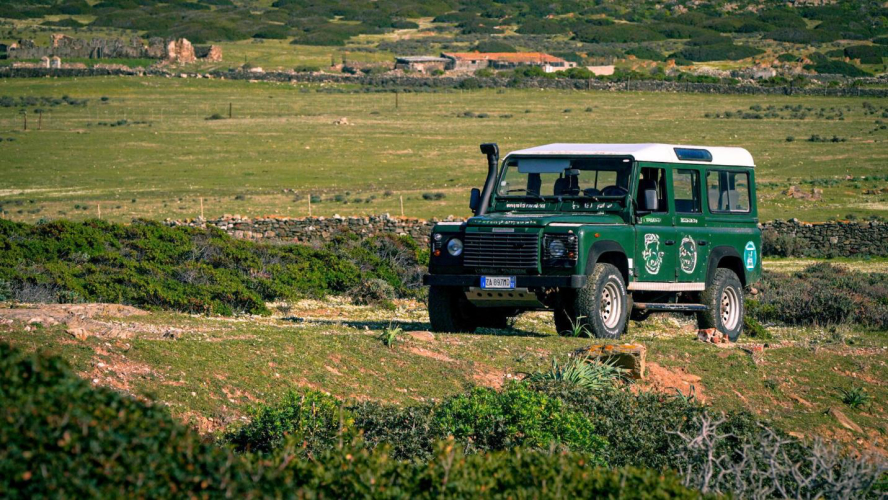 Aperçu de l'Asinara vu depuis le hors-piste pendant le circuit entre mer et rochers