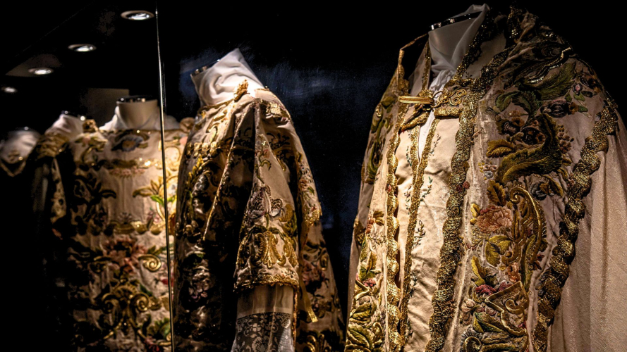 Sacred vestments at the Museum of Sacred Art in Laconi