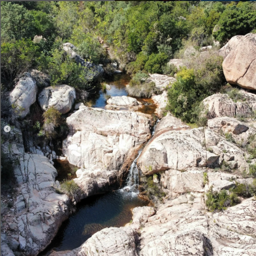 Waterfall in the nature reserve near Monte Sette Fratelli