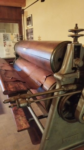 Leather pressing machine