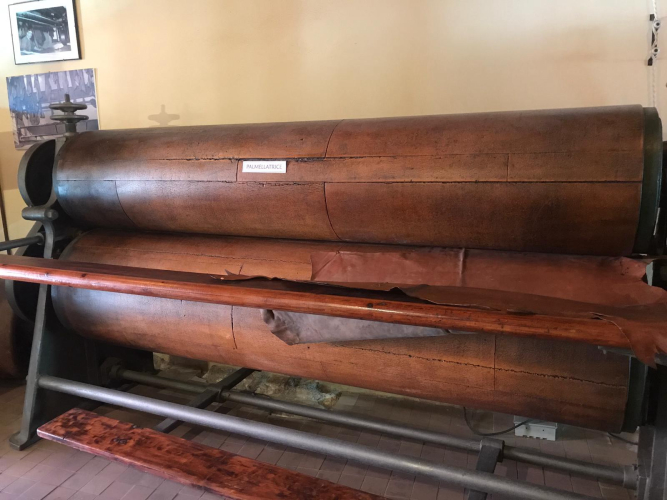 Leather pressing machine