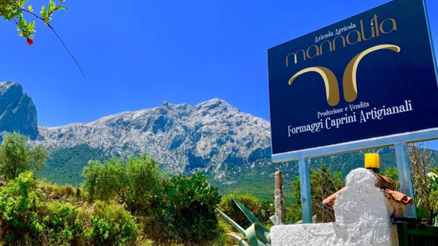 Entrance to the artisanal cheese company in Oliena