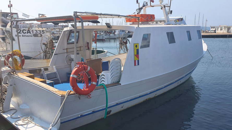 Imbarcazione da pesca usata durante il tour all'isola di San Pietro