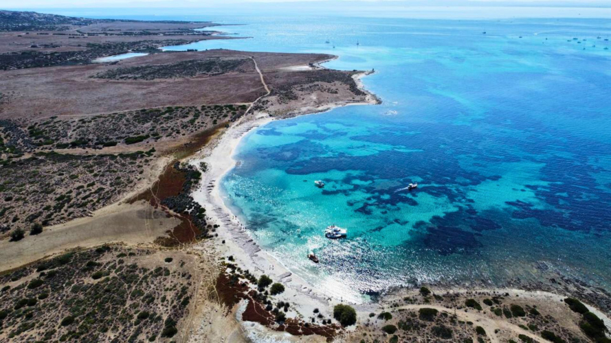 Uncontaminated landscapes in Stintino in northern Sardinia