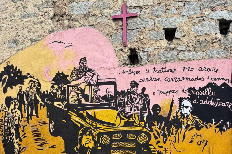 Murales di Orgosolo, durante il tour guidato