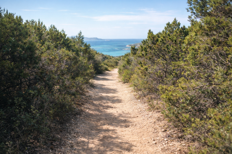 Sentiero panoramico tra spiagge, scogliere e scorci mozzafiato nella Sardegna nord-orientale.