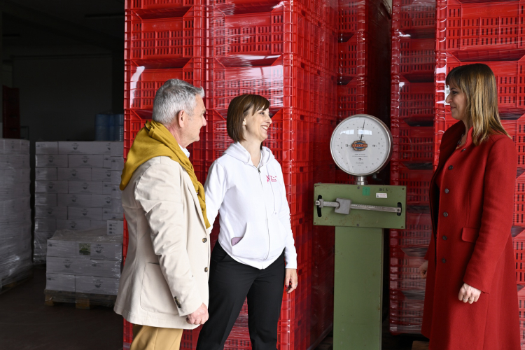 Deux personnes visitent le moulin à huile de Dolianova avec un guide