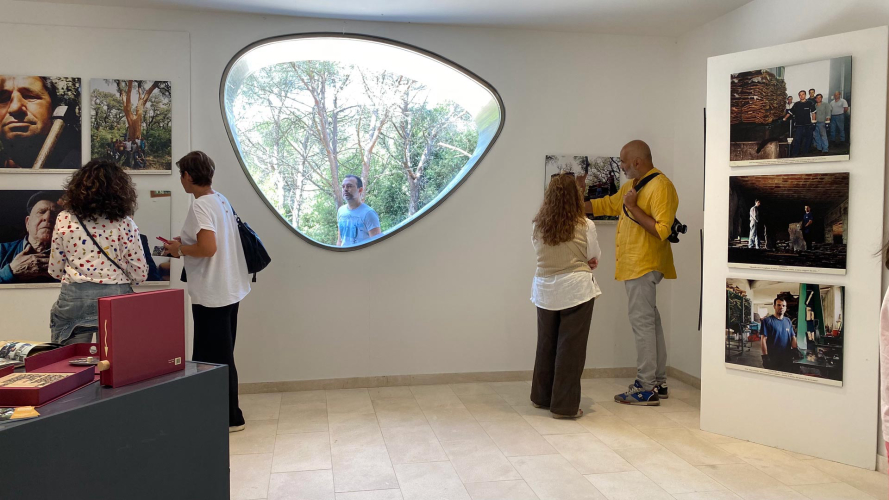 Visitatori della mostra Organica