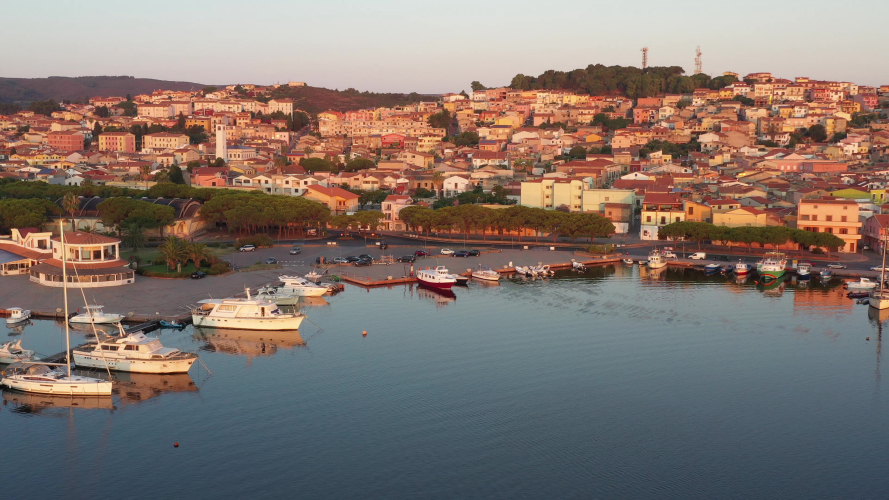 View of Sant'Antioco from the sea