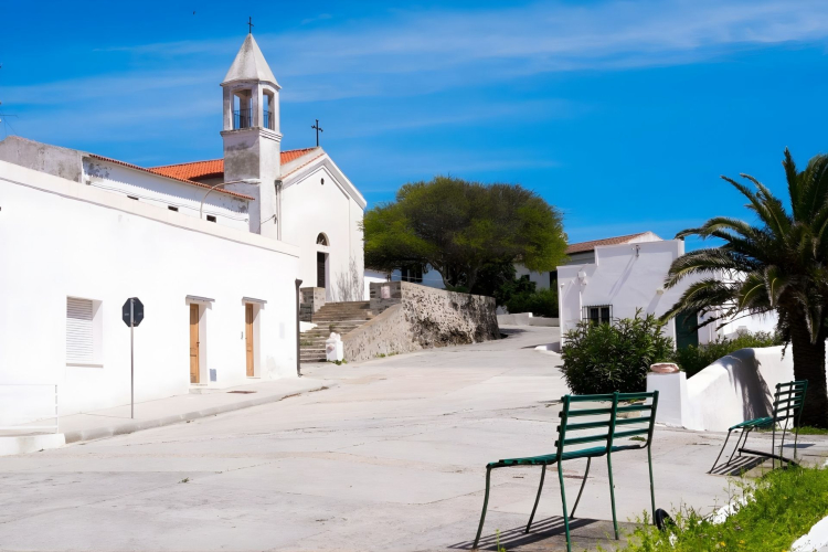 City streets of the Island of Asinara