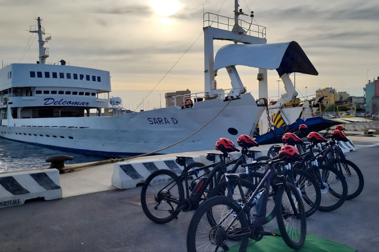 E-bike park at the city port of Porto Torres