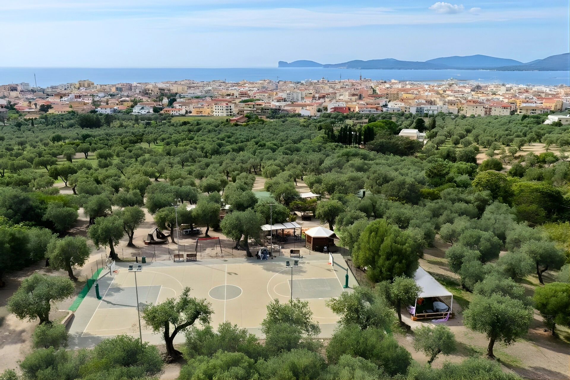 Panoramic view of the Gulf of Alghero inside the Sant Giulià Park