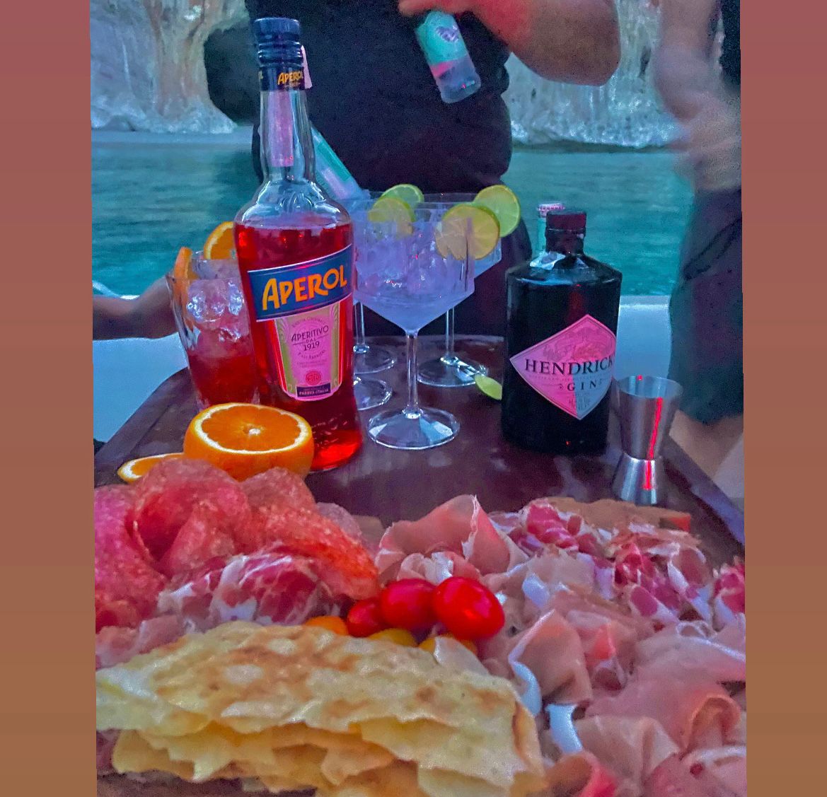 A dinghy tour at sunset in the Gulf of Orosei, with stops at Cala Cartoe and Cala Luna, and an aperitif on board with local products