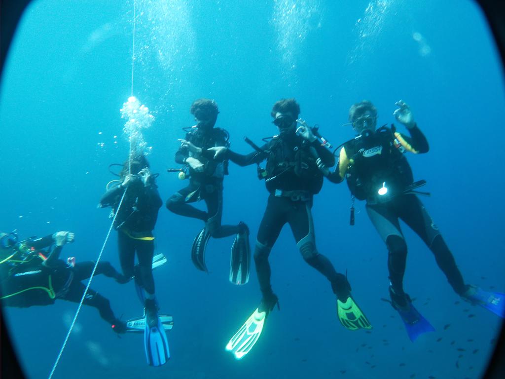Underwater baptism from Porto Rotondo in the Archipelago of La Maddalena with instructor