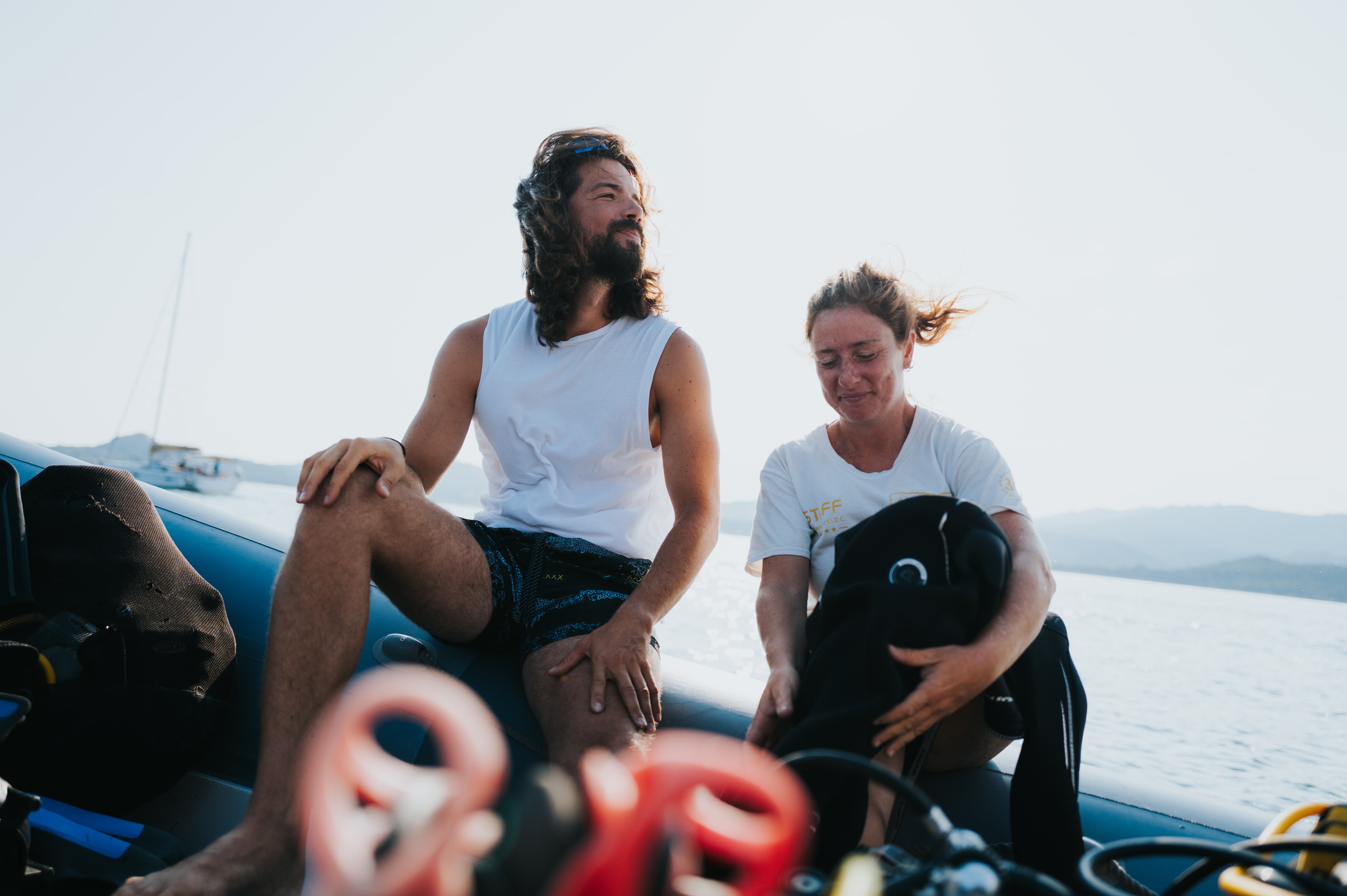 Underwater baptism experience with boat transfer from Cannigione to the La Maddalena Archipelago, including instructor and equipment, diving up to 12 meters.