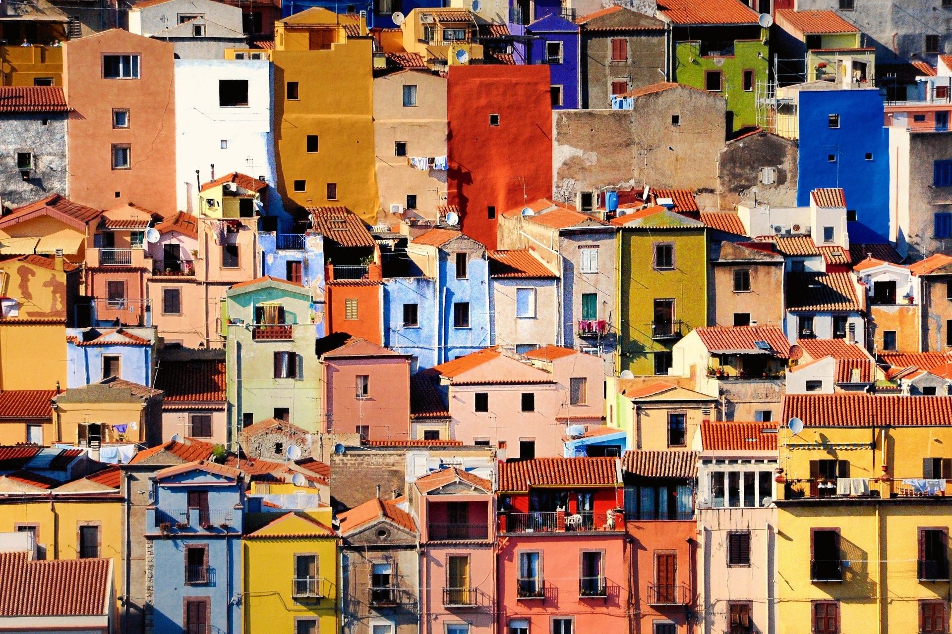Casas coloridas en Bosa