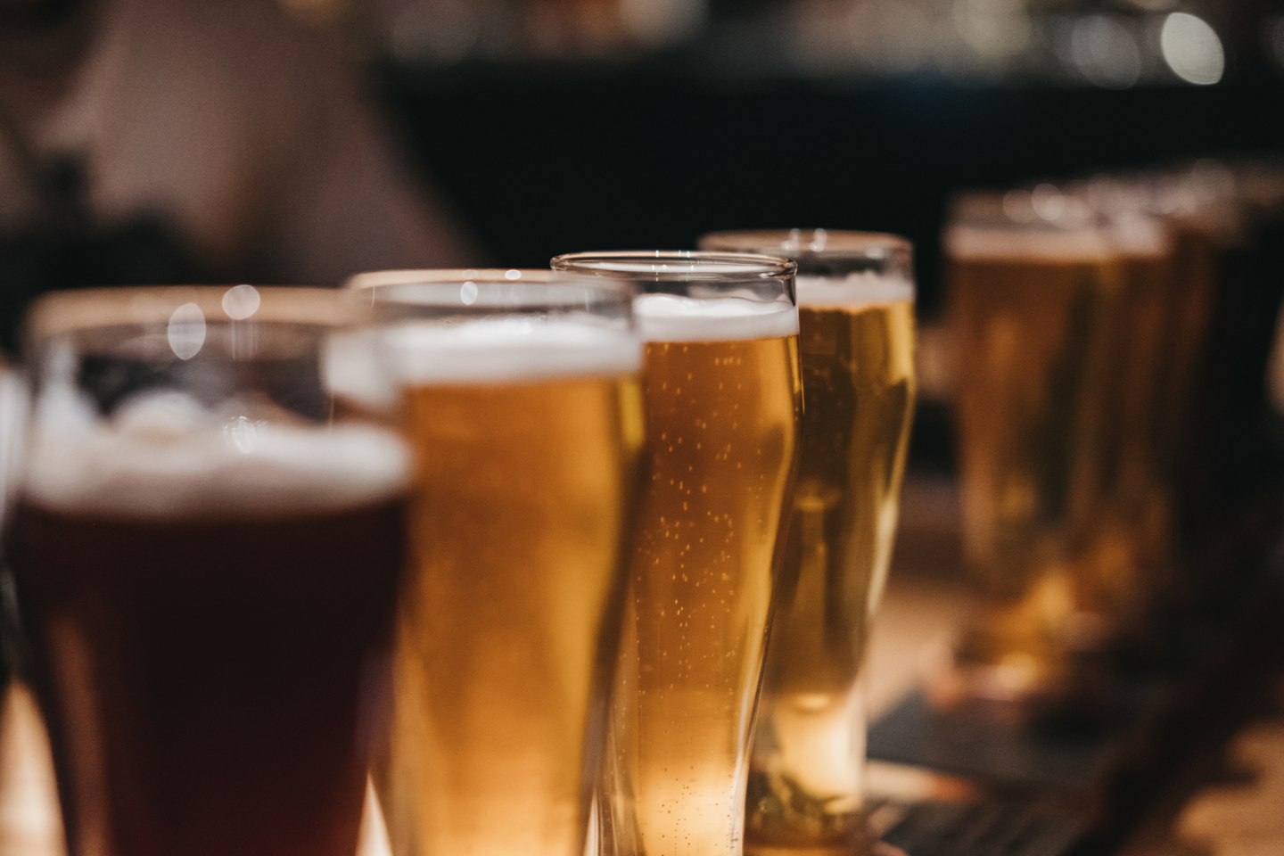 Selection of 5 craft beers included in the visit of the brewery in Perfugas